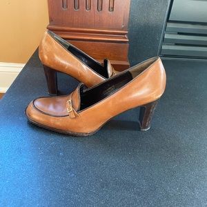 Coach stacked heel (3.5 “) loafer. Used size 7.5 B